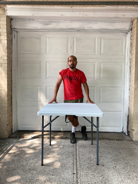 Foldable Square Table You Could Bring To The Beach, 34x34”