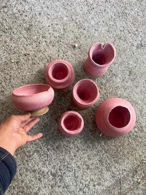 Handmade Red Pottery Set