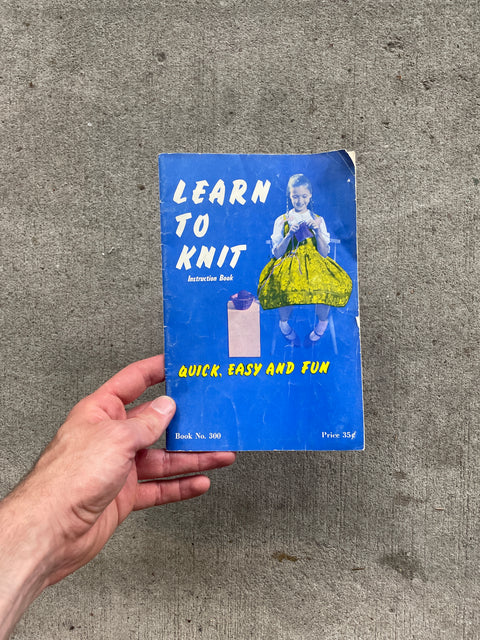 Vintage Learn To Knit Instruction Book