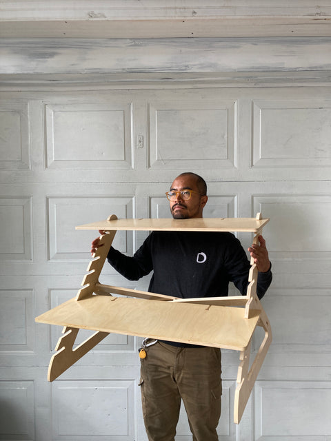 2-Tier Wooden Standing Desk To Put On A Table, W30xH30"