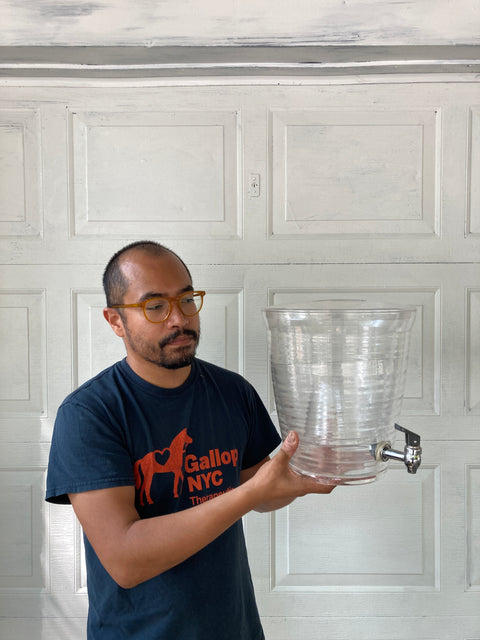 Water Pitcher With Frozen Ice Rack