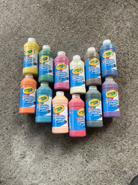 Crayola Washable Paints, 12 Used but Full-ish