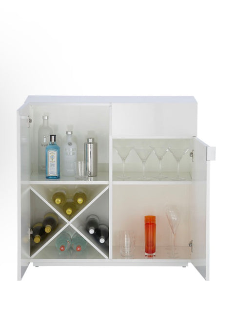 CB2 Swig White Mini Bar