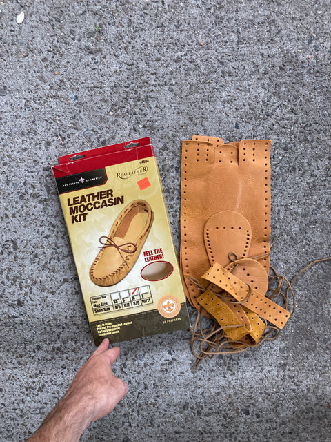 DIY Leather Moccasin Kit, Size 8/9 M