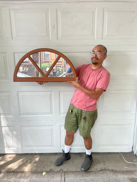 Half Moon Wood Mirror