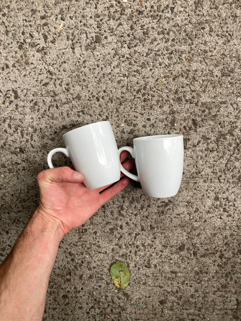 Two Plain White Mugs