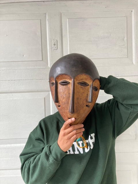 3 Faces Wood Face Mask You Can Hang On A Wall