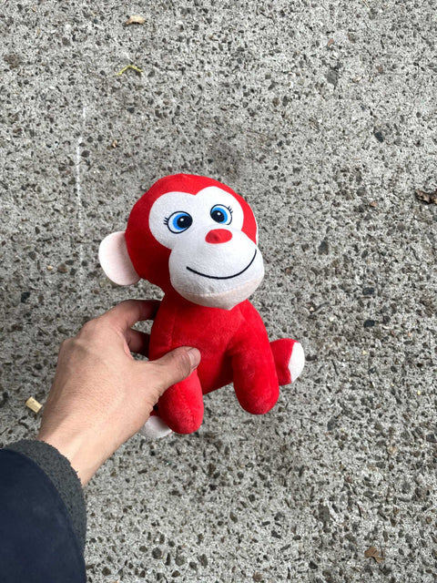 Adorable Red Monkey Plush Toy