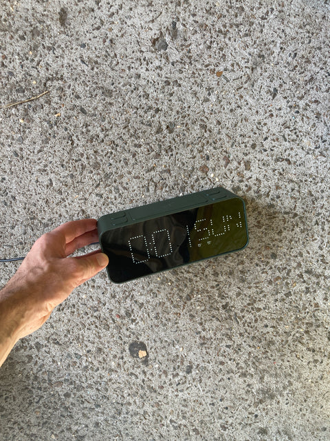 Slick Green Digital Alarm Clock