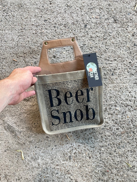 Beer Snob, Upcycled Beer Cans Bag