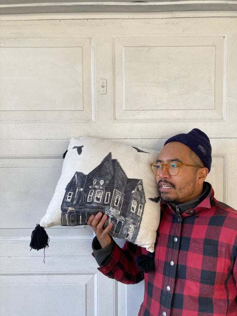 Haunted House Pillow