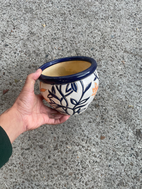 Floral-style Vase with Drainage