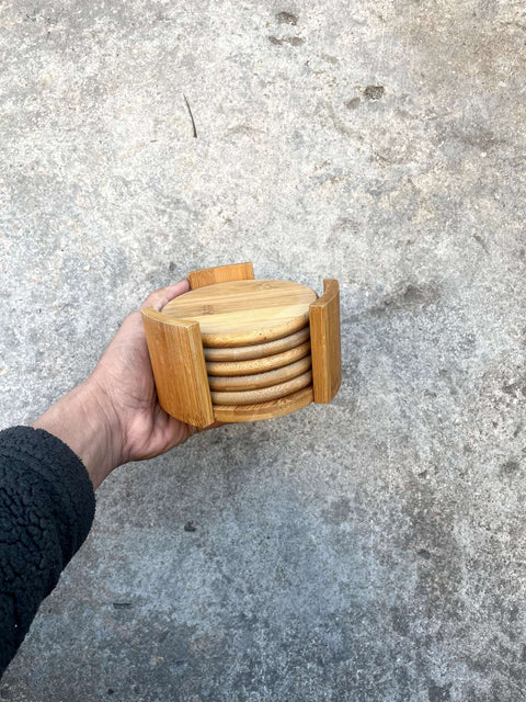 Bamboo Coaster Set