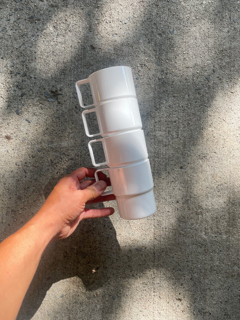 Slick Stackable White Cups