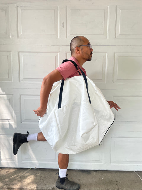 Largeass White Duffel Bag