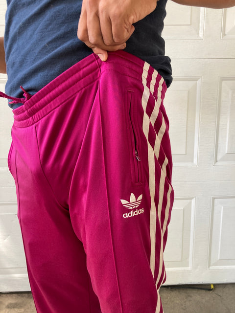 Adidas Track Pants, Fuschia, Sz Men M