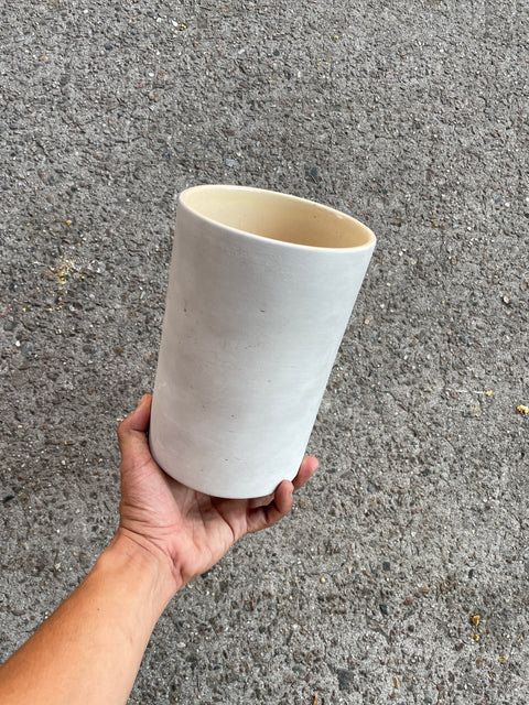 Sleek Concrete Plant Vase without Drainage