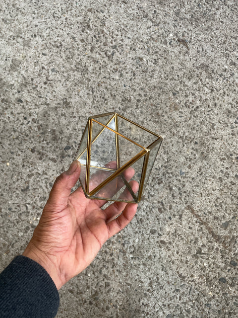 Geometric Glass Candle Holder