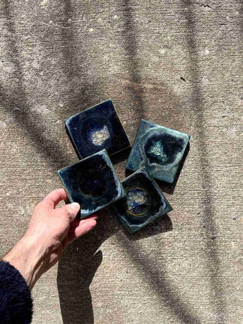 Cracked Geode Coaster Set