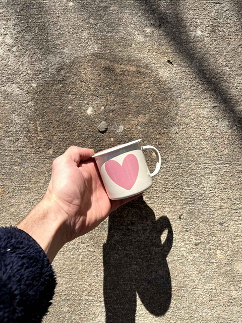 Cute Heart Enamel Mug