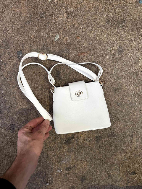 Cute White Shoulder (Or Top Handle) Bag