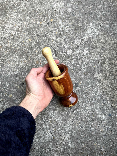 Cute Wooden Mortar and Pestle