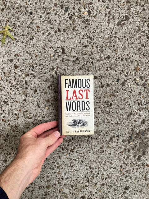 Famous Last Words Book