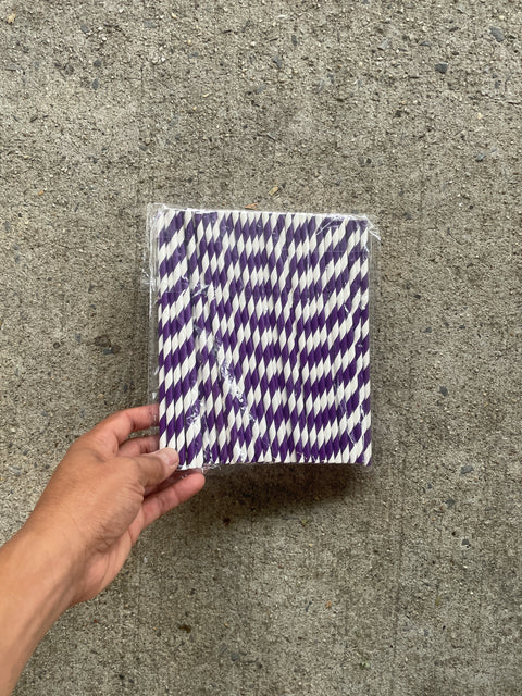 Purple Paper Straws