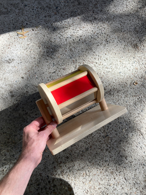 Montessori Wood Spinning Drum