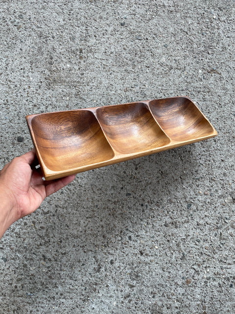 Wooden Teak Snack Tray