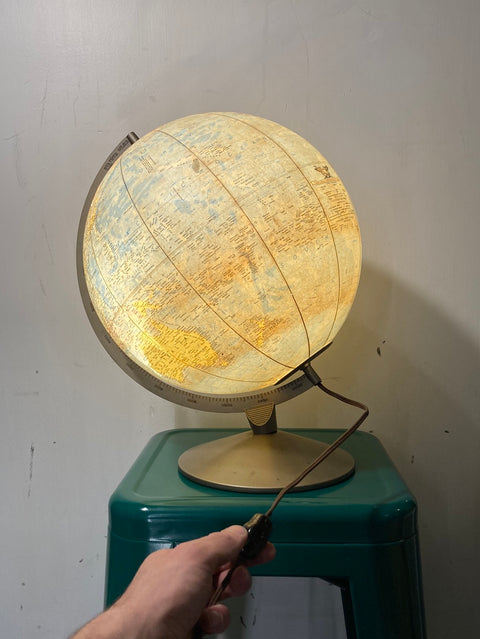 Vintage Illuminated Globe