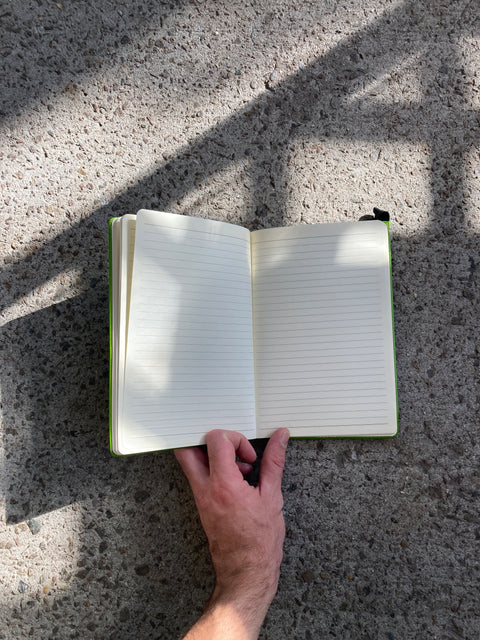 A Nice Ruled Notebook With Leather Cover