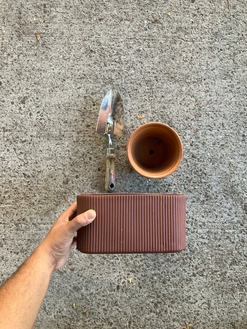 Flower Pots and hand shovel