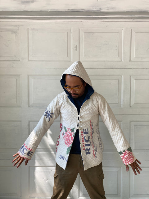 Dope Ass Reversible Vicky Durant Rice Jacket, Size Women M