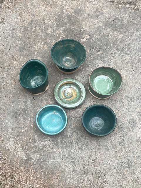 Charming Teal Ceramics Set