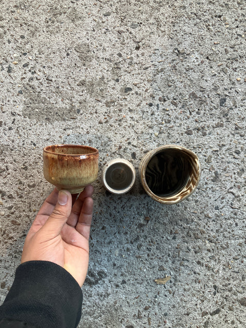 Handmade Ceramic Cups Trio