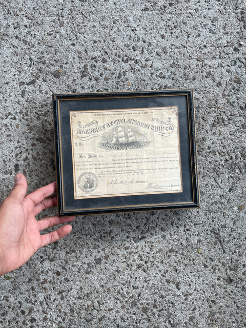 Vintage Stock Certificate