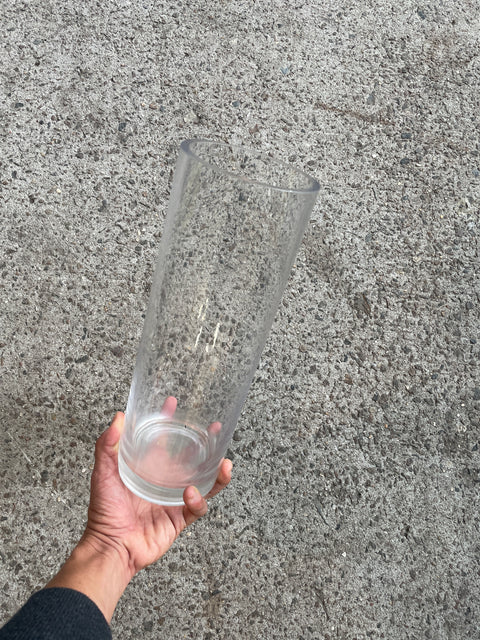 Pretty Tubular Thick Glass Vase