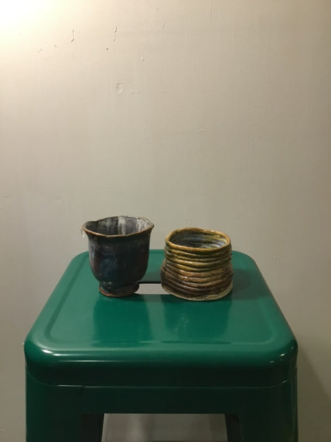Duo of Clay Cups