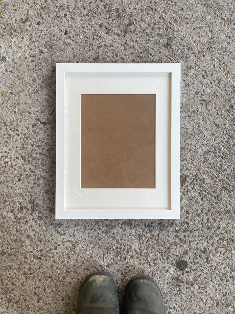 White Frame, 12”x15”