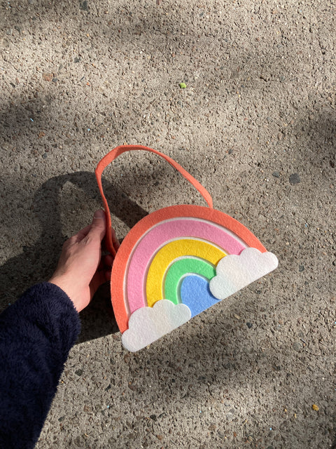 The Cutest Felt Rainbow Handbag