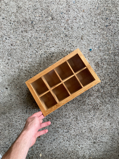 Bamboo 8 Compartiments Tea Storage Box