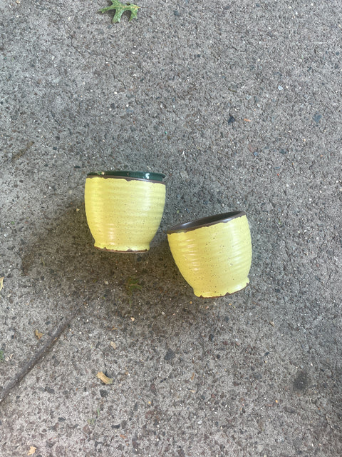 Set of Lime Green Pots