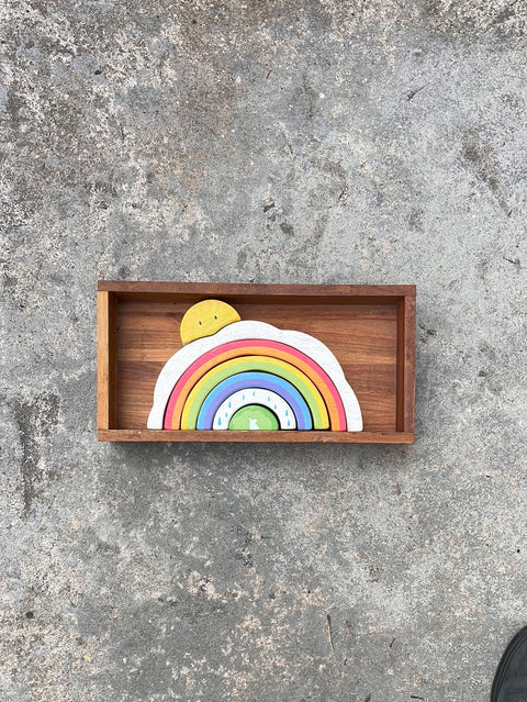 Rainbow Wood Stacker Toy