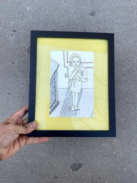 Framed Child's Drawing