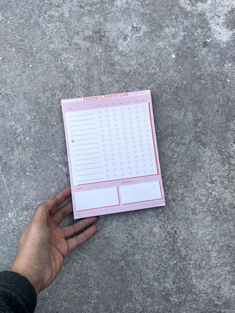 Home Chores List Pad