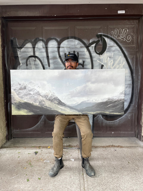 Mountains Print, 55x22 inches