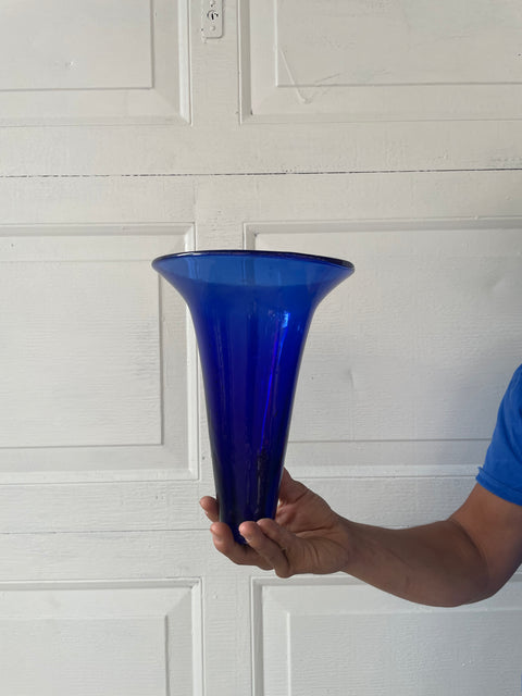 Blue “Collapsed Star” Vase