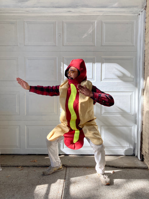 Last Minute Hot Dog Halloween Costume