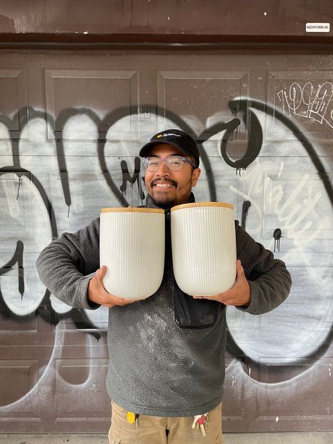 Large Chic West Elm Flour Containers